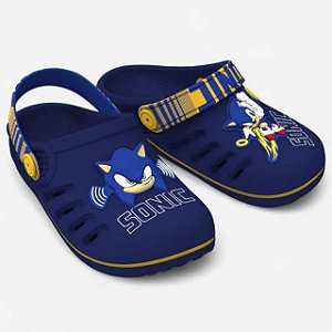 Babuche Infantil Menino Sonic Speed- Azul Amarelo