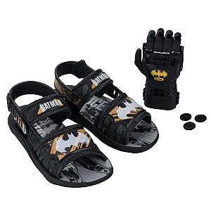 Sandália Infantil Menino Batman Action Hero- Preto
