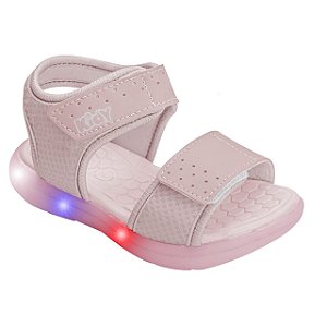 Sandália Infantil Menina Kidy Flex Led- Rosa