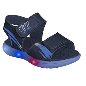 Sandália Infantil Menino Kidy Flex Led- Marinho/ Azul Royal