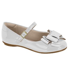 Sapatilha Infantil Menina Verniz Premium Molekinha- Branco
