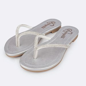 Rasteirinha Infantil Menina Pampili Iris- Prata