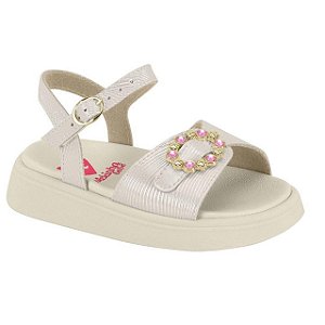 Sandália Infantil Menina Molekinha Twist- Branco OFF
