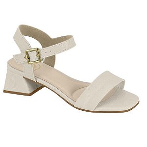 Sandália Infantil Menina Salto Molekinha MIlão- Branco OFF/ Holográfico