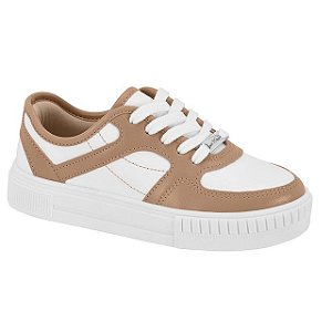 Tênis Infantil Menina Molekinha Turim- Branco/ Morrom