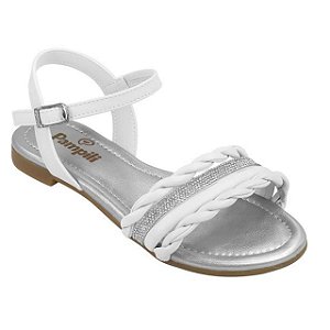 Sandália Infantil Menina Pampili Iris- Branco