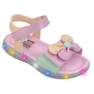 Sandália Infantil Menina Pampili Mini Led- Colorido