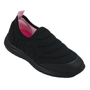 Tênis Infantil Menina Pampili Gabby- Preto/ Rosa Glace