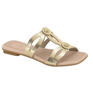 Rasteirinha Infantil Menina Molekinha Brilho Itália- Dourado