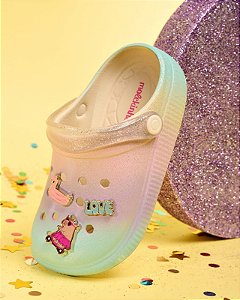 Babuche Infantil Menina Molekinha EVA Arco Iris- Multicolor