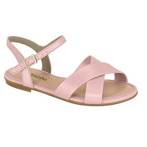 Sandália Infantil Menina Molekinha Metalizado Tamisa- Rosa
