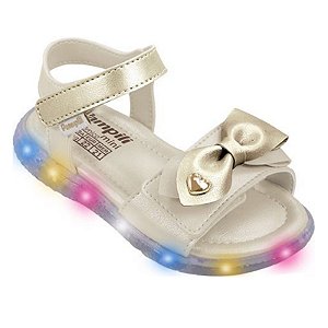 Sandália Infantil Menina Pampili Led- Nude