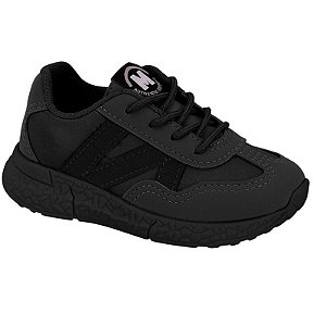 Tênis Infantil Menino Molekinho Boston- Preto/ Preto