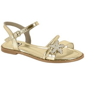 Sandália Infantil Menina Brilho Itália- Dourado