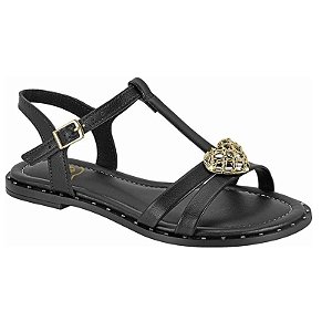 Sandália Infantil Menina Molekinha Turim Coração- Preto/ Preto