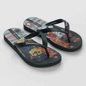 Chinelo Infantil Menino Patrulha Canina- Preto/ Laranja