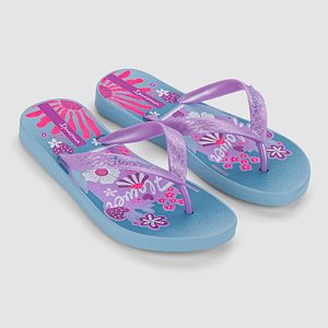 Chinelo Infantil Menina Ipanema Temas- Azul/ Lilás