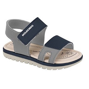 Sandália Infantil Menino Molekinho- Cinza/ Marinho