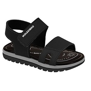 Sandália Infantil Menino Molekinho Floter Rustico- Preto/ Preto