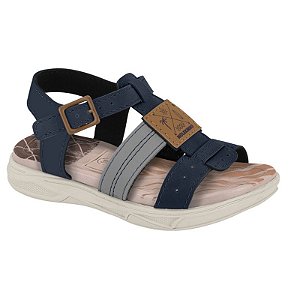 Sandália Infantil Menino Molekinho Moscou Neo- Marinho/ Cinza
