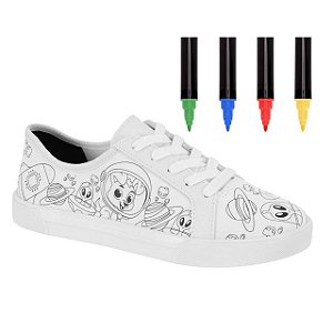 Tênis Infantil Menino Molekinho Floter Neo- Branco/ Preto