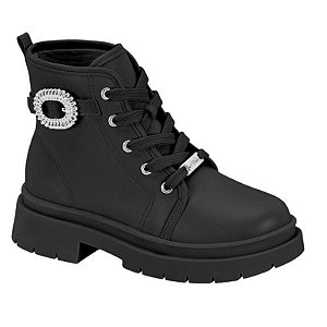Bota Coturno Infantil Menina Molekinha Zurique Milano- Preto