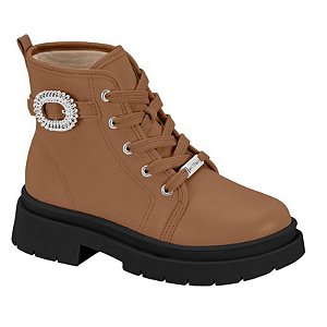 Bota Coturno Infantil Menina Molekinha Zurique Milano- Caramelo