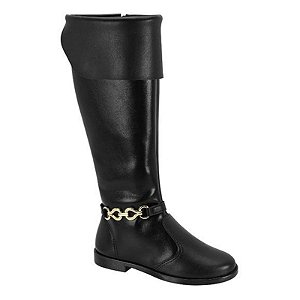 Bota Infantil Menina Molekinha Montaria Berlim- Preto/ Preto