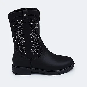 Bota Infantil Menina Pampili Safira- Preto