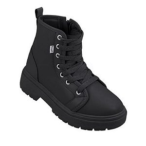 Bota Coturno Infantil Menina Pampili Duda- Preto/ Preto