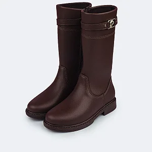 Bota Infantil Menina Pampili Safira Marrom