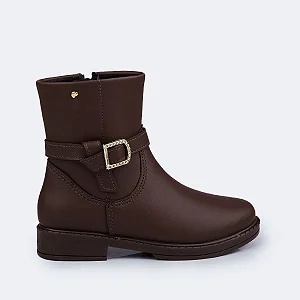 Bota Infantil Menina Cano Curto Pampili Safira- Marrom