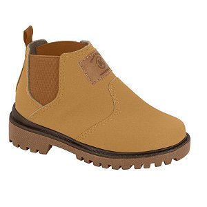 Botina Infantil Menino Molekinho Rustico Neo- Mostarda