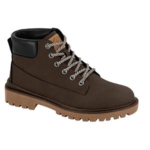 Bota Coturno Infantil Menino Neo Suprema- Café/ Preto
