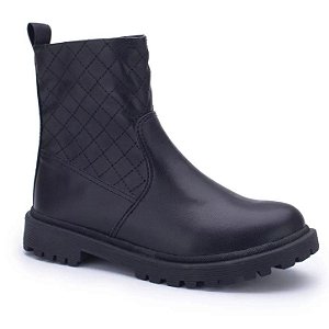 Bota Coturno Infantil Menina Mini Sua Cia- Preto