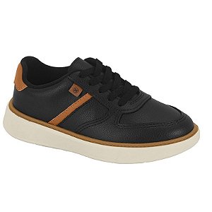 Tênis Infantil Menino Molekinho Vermont Neo- Preto/ Camel