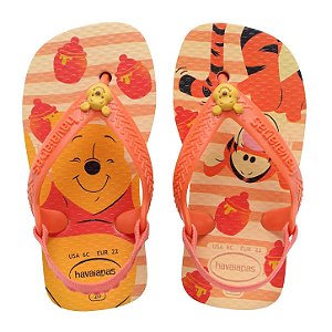 Chinelo Infantil Havaianas Baby Ursinho Pooh-Butter Cream