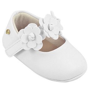 Sapatilha Infantil Pampili Nina Flor- Branco