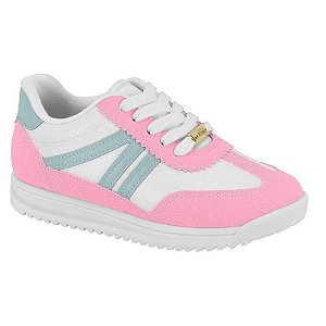 Tênis Infantil Menina Molekinha Turim Estelar- Rosa Ballet/ Glitter/ Azul