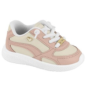 Tênis Infantil Menina Molekinha Baby - Branco OFF/ Rose