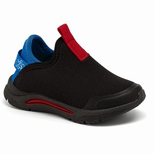 Tênis Infantil Menino Klin New Sport Mini- Preto/Azul/ Vermelho