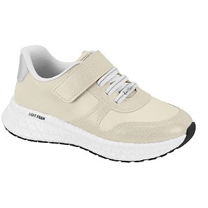 Tênis Infantil Menina Molekinha Paris- Branco OFF/ Glitter