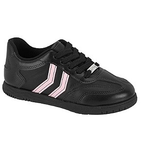 Tênis Infantil Menina Molekinha Charm -Preto/ Rosa