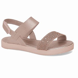 Sandália Infantil Menina Klin Lolinha- Ouro Rosado
