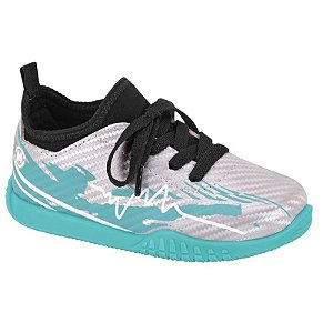 Chuteira Infantil Menino Molekinho Baby Sport- Cinza/ Turquesa
