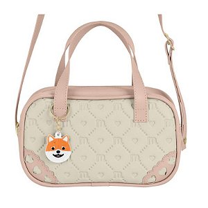 Bolsa Infantil Menina Molekinha Sardenha- Branco OFF/ Rose