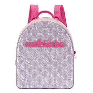 Mochila Infantil Menina Molekinha Lurex- Cristal/ Multicolor/ Prata