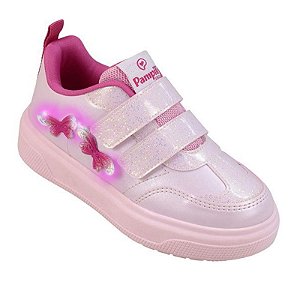 Tênis Infantil Menina Pampili XP24 Led- Rosa Claro