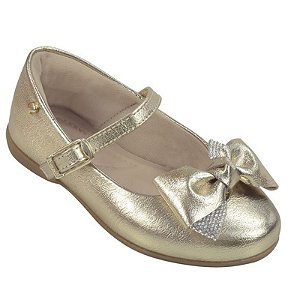Sapatilha Infantil Menina Pampili Bailarina- Dourado