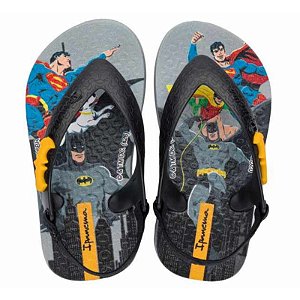 Chinelo Infantil Menino Ipanema Liga da Justiça- Cinza/ Preto/ Amarelo